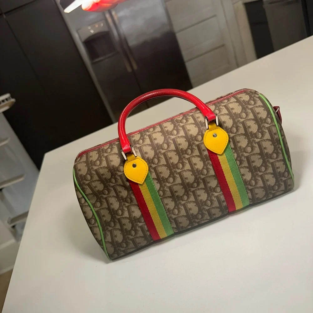 RARE DIOR RASTA MONOGRAM BOSTON BAG - Picture 8 of 12